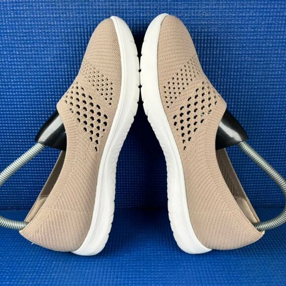 🔴 CLARKS ADELLA MOON Women`s Size 8W Beige White Walking Comfort Shoes 28245 - Picture 5 of 8
